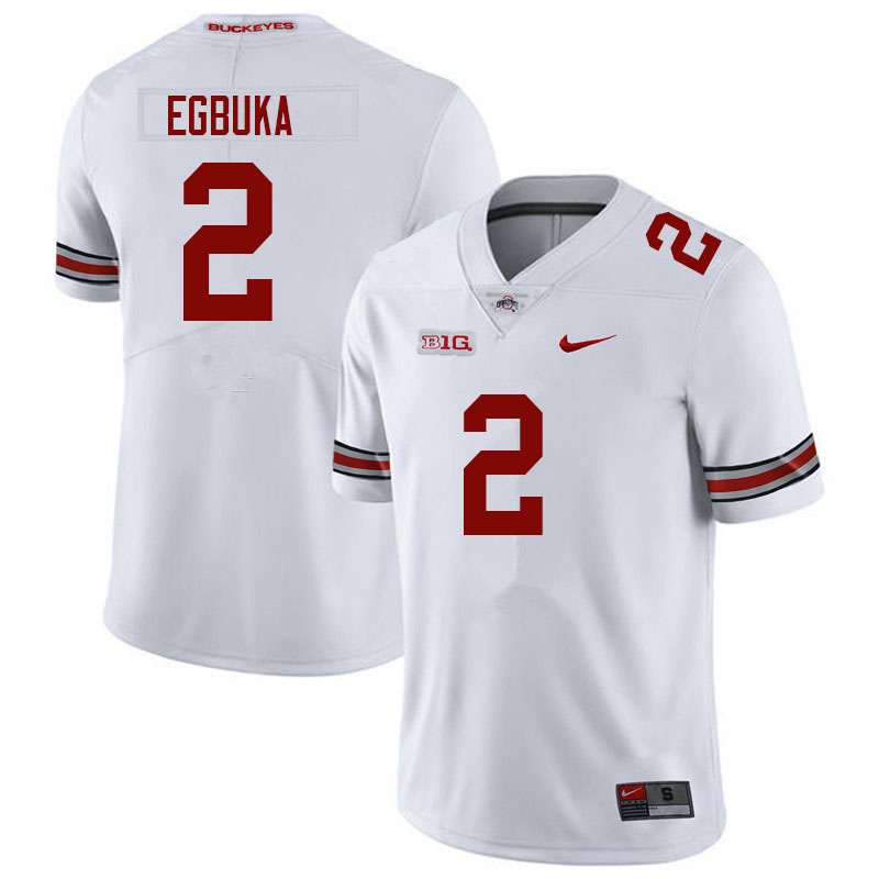 Ohio State Buckeyes #2 Emeka Egbuka College Football Jerseys Sale-White